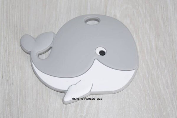 Anneau de dentition baleine gris clair