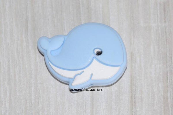 Baleine silicone bleu clair