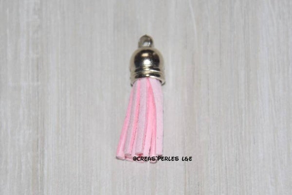 Plumeau porte-clé rose clair