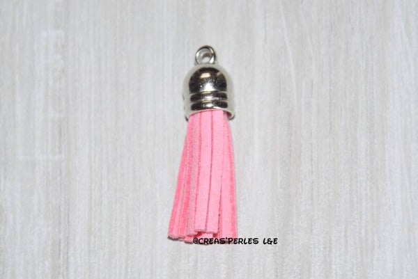 Plumeau porte-clé rose