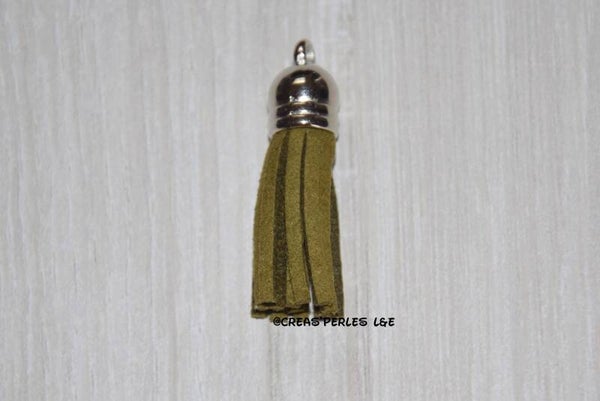 Plumeau porte-clé kaki