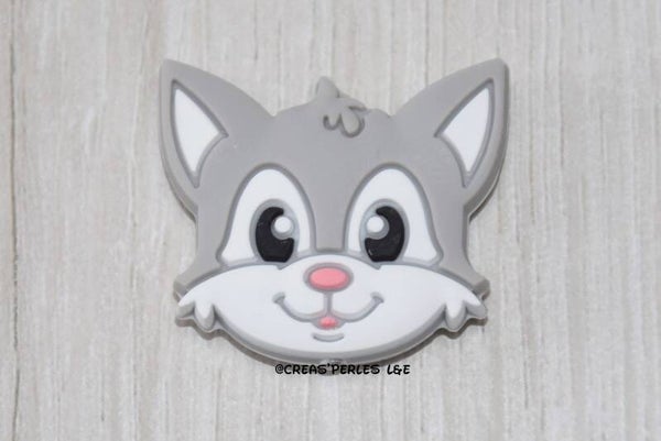 Tête de chat NEW silicone gris clair