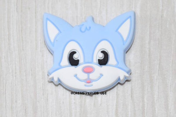 Tête de chat NEW silicone bleu clair