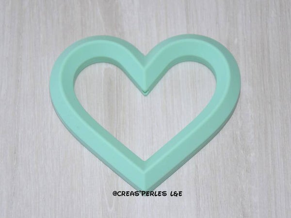 Anneau de dentition coeur menthe