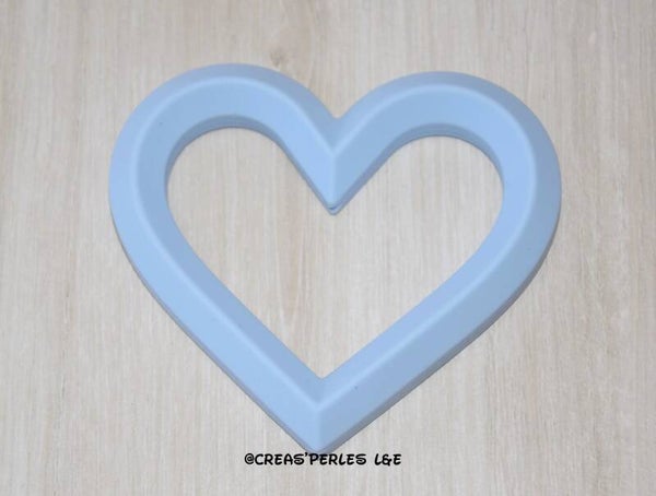 Anneau de dentition coeur bleu clair