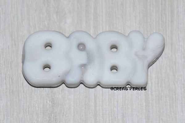 Baby silicone blanc marbré