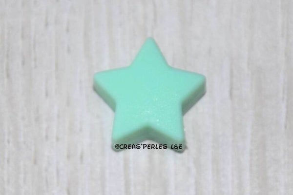 Petite étoile silicone menthe