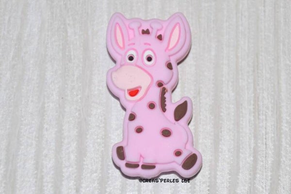 Girafe silicone rose clair