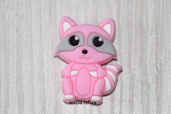 Raton laveur silicone NEW rose