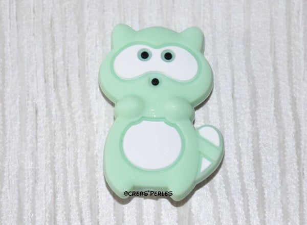 Raton laveur silicone menthe