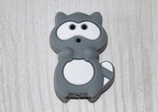 Raton laveur silicone gris clair