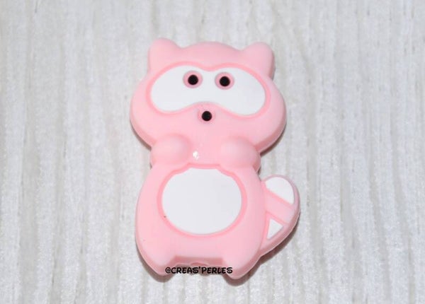 Raton laveur silicone rose candy