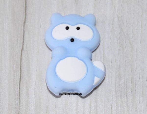 Raton laveur silicone bleu clair