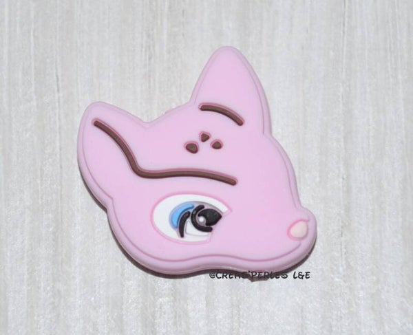 Tête de biche silicone rose clair