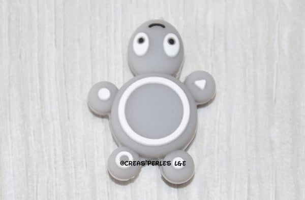 Tortue silicone gris clair