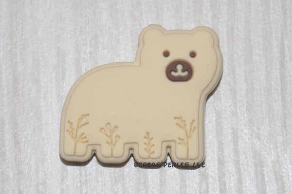 Ours polaire silicone beige