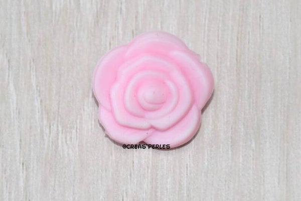 Petite rose silicone rose clair marbré