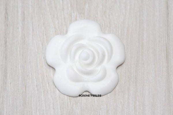 Grande rose silicone blanc