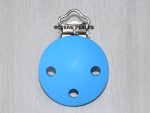 Clip silicone bleu azur