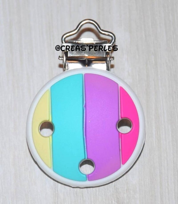 Clip silicone multicolore fuchsia