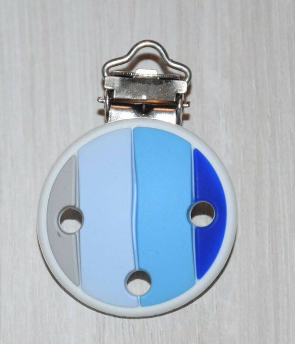 Clip silicone multicolore bleu