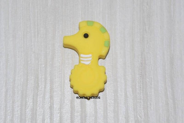 Hippocampe silicone jaune