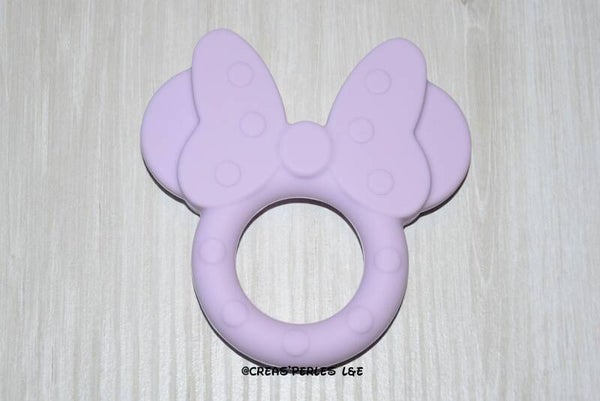 Anneau de dentition souris noeud lilas