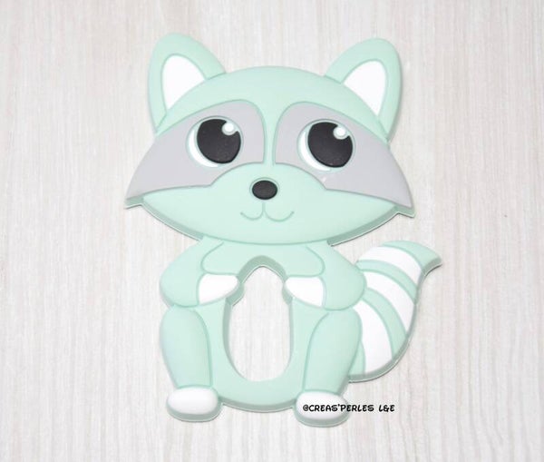 Anneau de dentition raton laveur NEW menthe