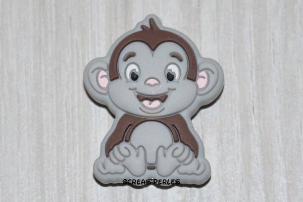 Singe silicone gris clair