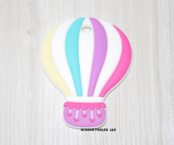 Anneau de dentition montgolfière fuchsia