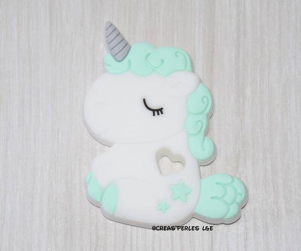 Anneau de dentition licorne menthe