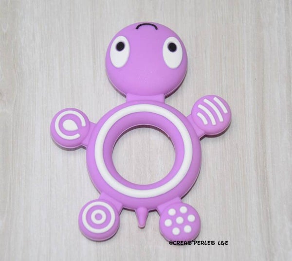 Anneau de dentition tortue violet