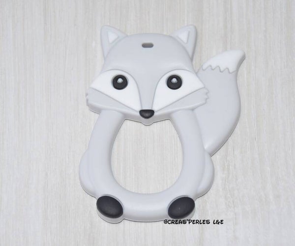 Anneau de dentition renard gris clair