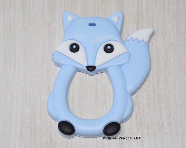 Anneau de dentition renard bleu clair