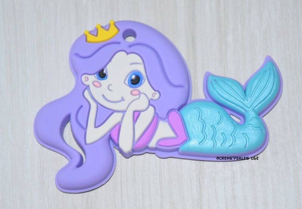 Anneau de dentition sirène violet