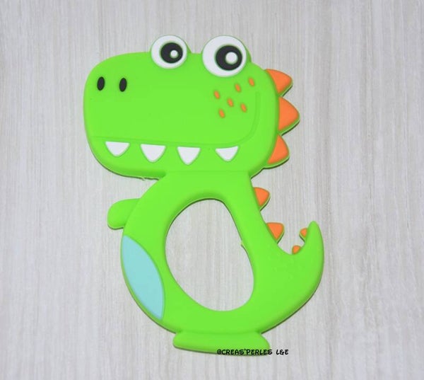 Anneau de dentition dinosaure NEW vert