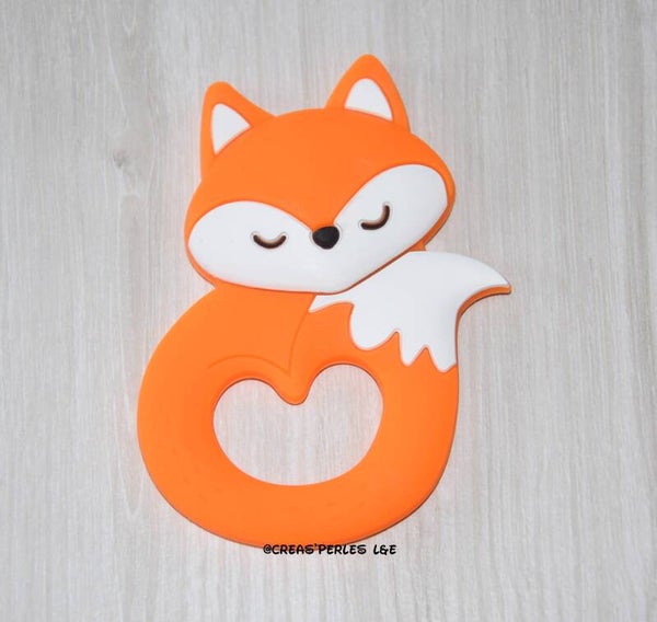 Anneau de dentition renard entier orange