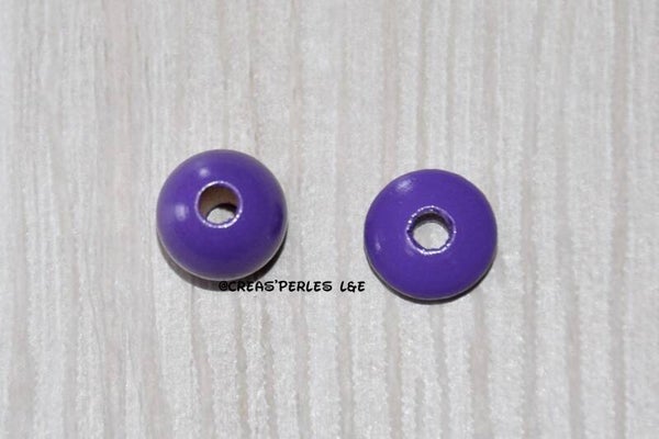 Perles en bois 10mm violet