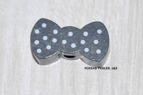 Noeud papillon bois gris foncé