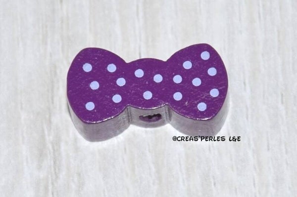 Noeud papillon bois violet foncé