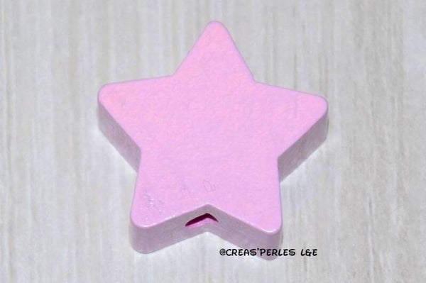 Perle étoile bois rose clair