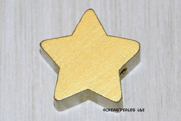 Perle étoile bois doré
