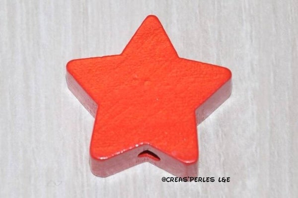 Perle étoile bois rouge