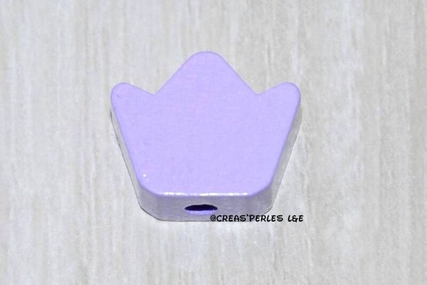 Perle petite couronne bois lilas