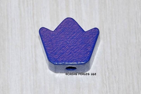 Perle petite couronne bleu foncé