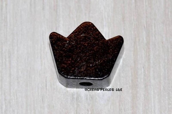 Perle petite couronne noir