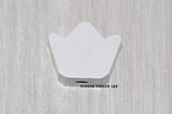 Perle petite couronne blanc