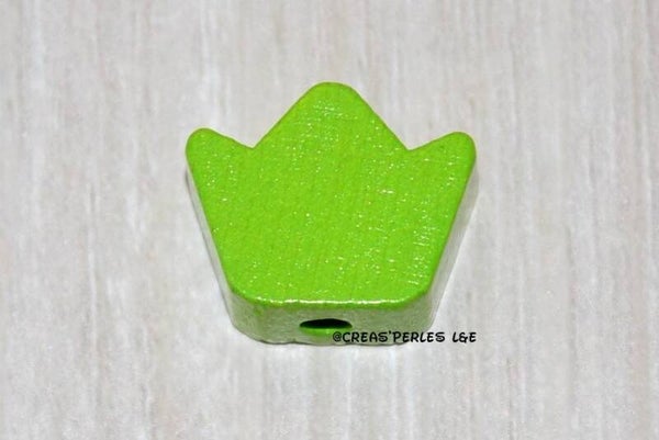 Perle petite couronne vert pomme