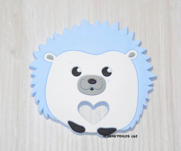 Anneau de dentition hérisson bleu clair