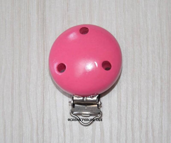 Clip bois rose corail